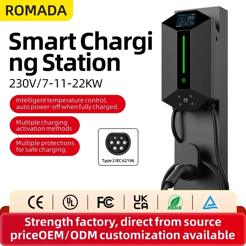 Wallbox Ev - Caricatore EV Intelligente ROMADA per Uso