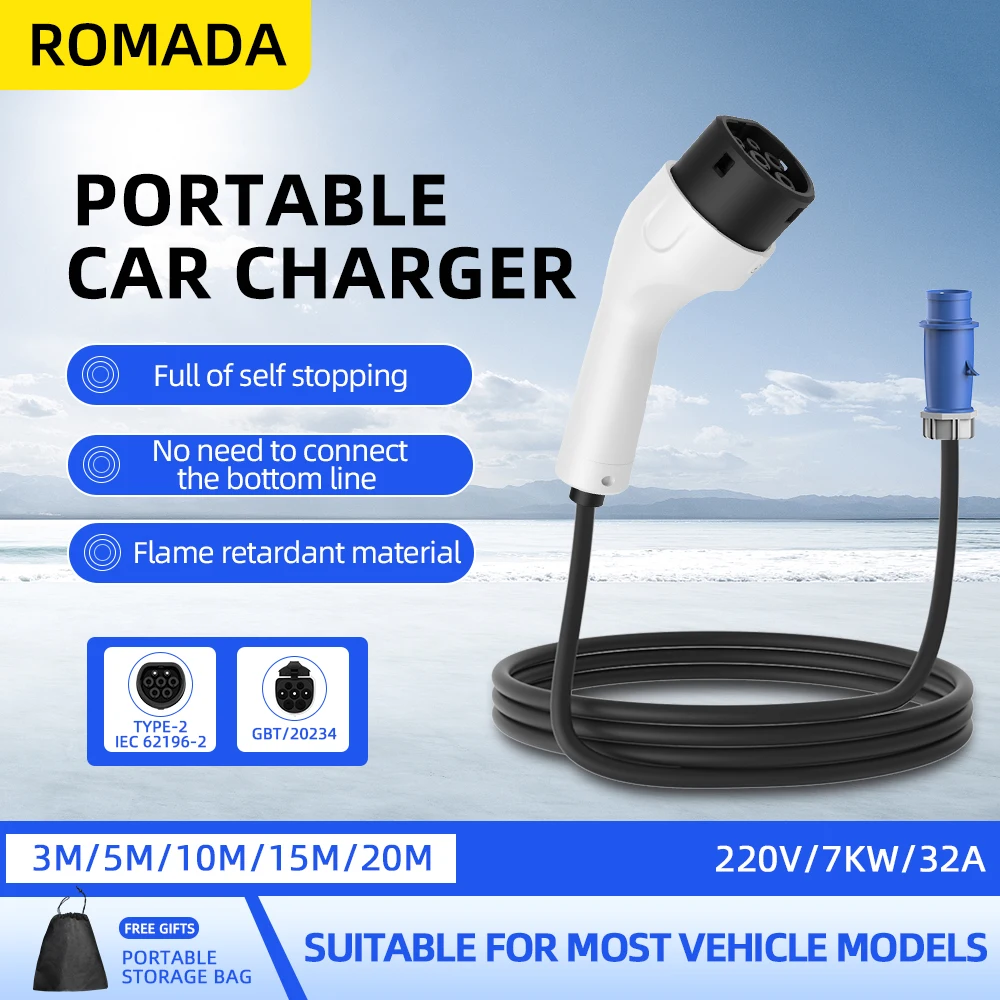 ROMADA Type2 IEC62196-2 Per Ve - Ev Charger Adapter recensione e prezzo