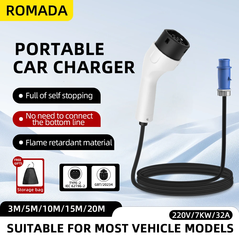 ROMADA Type2 IEC62196-2 Per Ve - Ev Charger Adapter recensione e prezzo